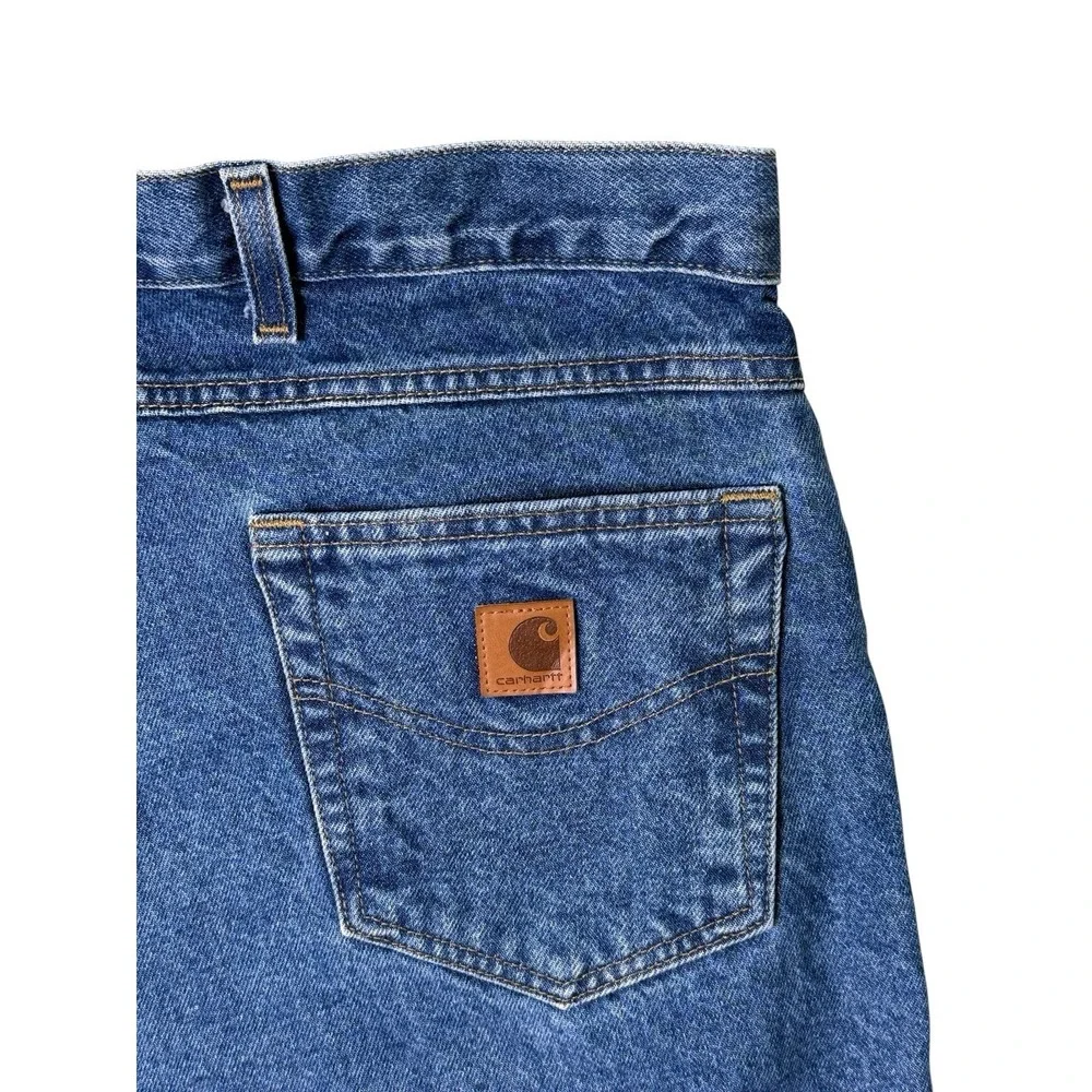 Mens Carhartt Straight Leg Relaxed Fit Jeans Pants Vtg Grandpa Big 48 x 30